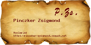 Pinczker Zsigmond névjegykártya